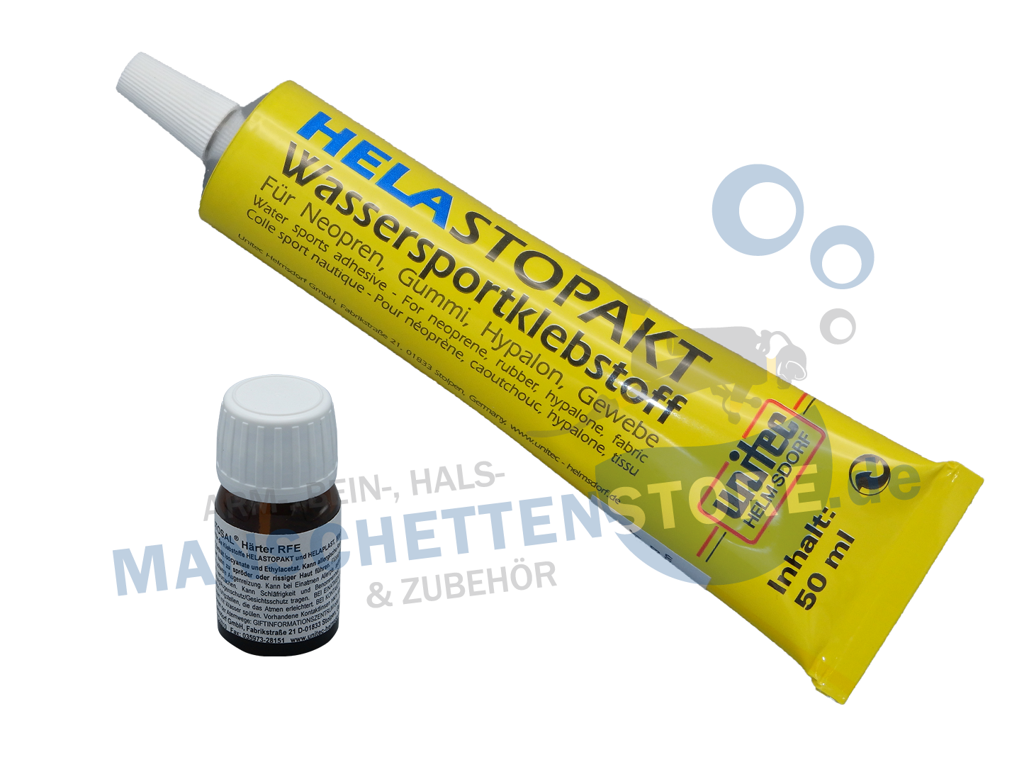 Kleberset Helastopakt transparent 50mg / Härter RFE 10g