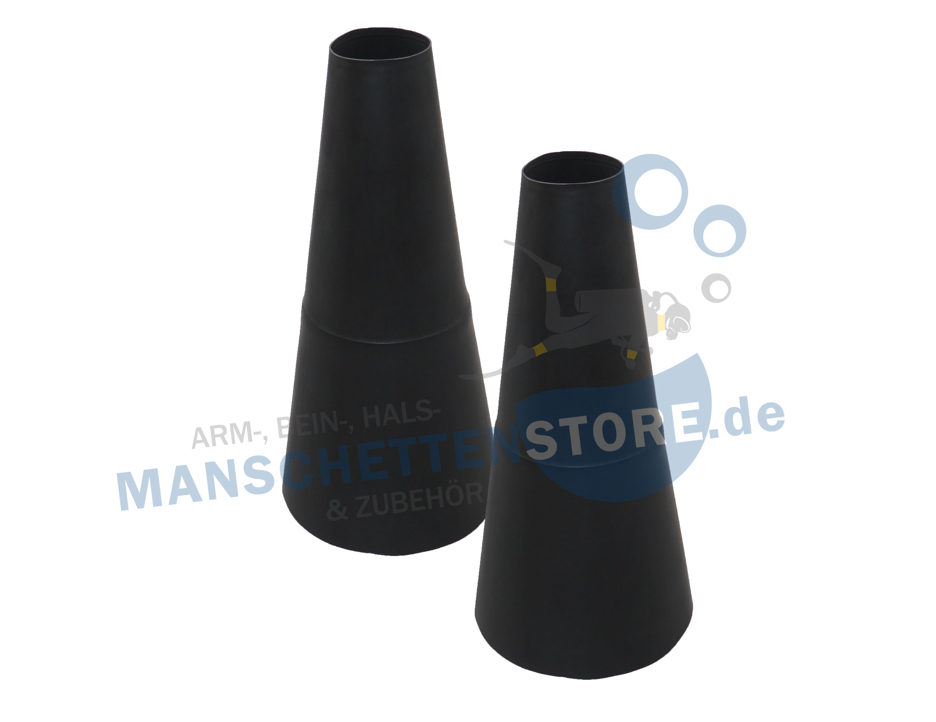 1 Paar Latex Armmanschetten lang konisch