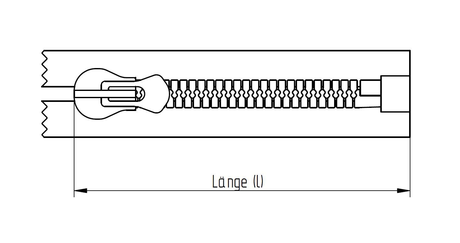 YKK Vislon 10V Reißverschluss Teilbar Marineblau mit Kunststoffschieber 85 cm
