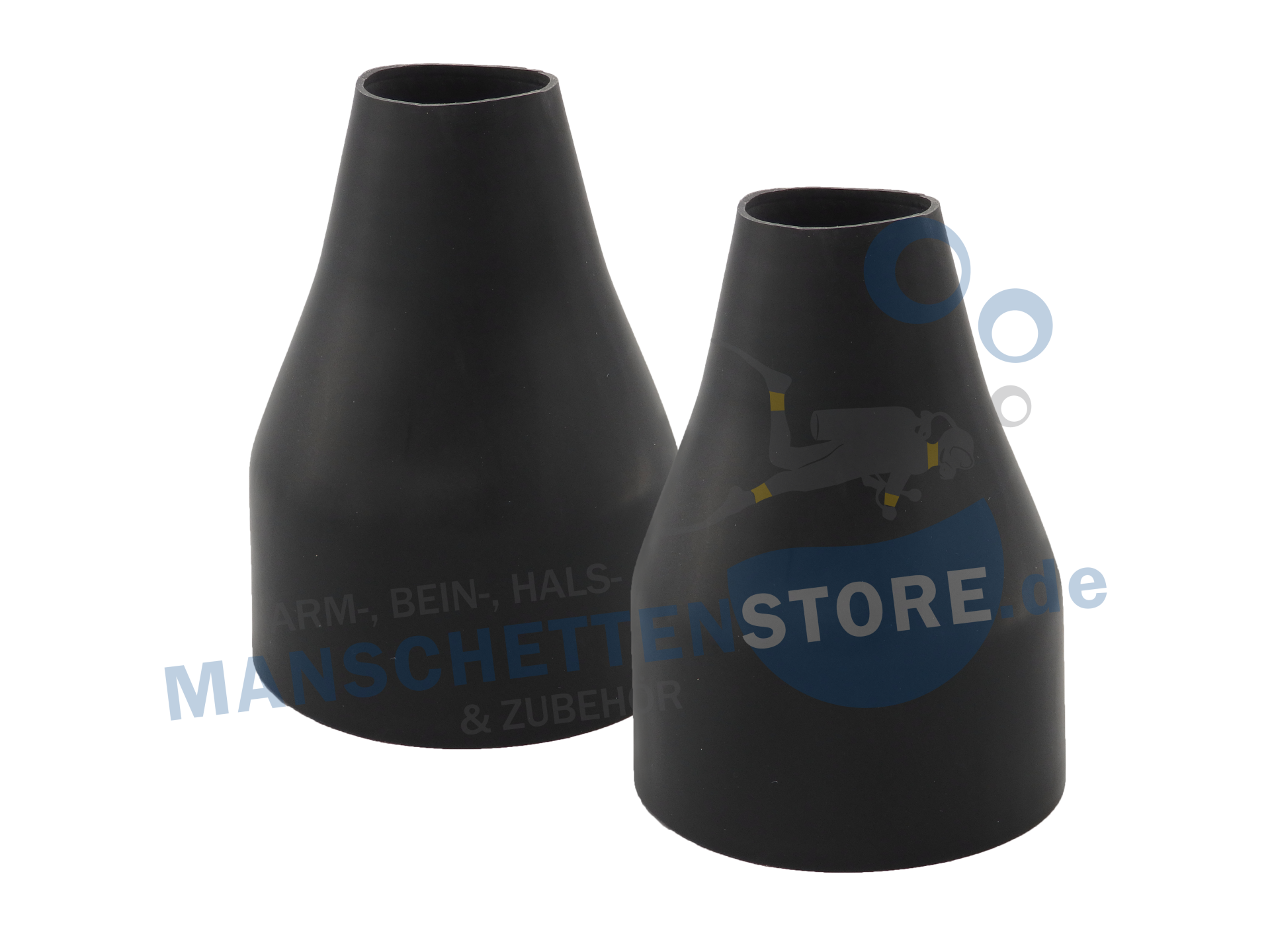 1 Paar HD Latex Armmanschetten konisch langer Beschnitt (1,0-1,4mm)