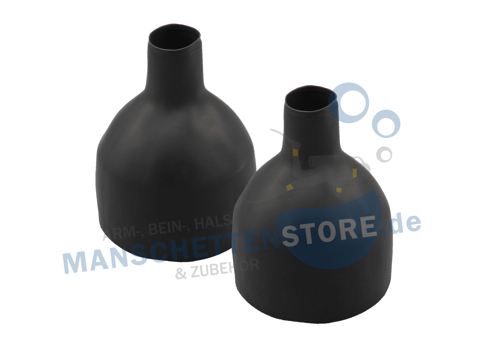 1 Paar Latex Beinmanschetten Flaschenform 42cm