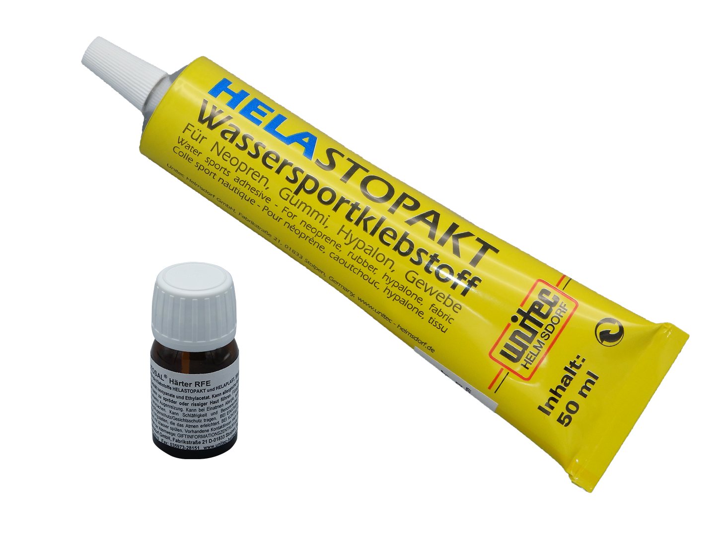 Kleberset Helastopakt transparent 50mg / Härter RFE 10g