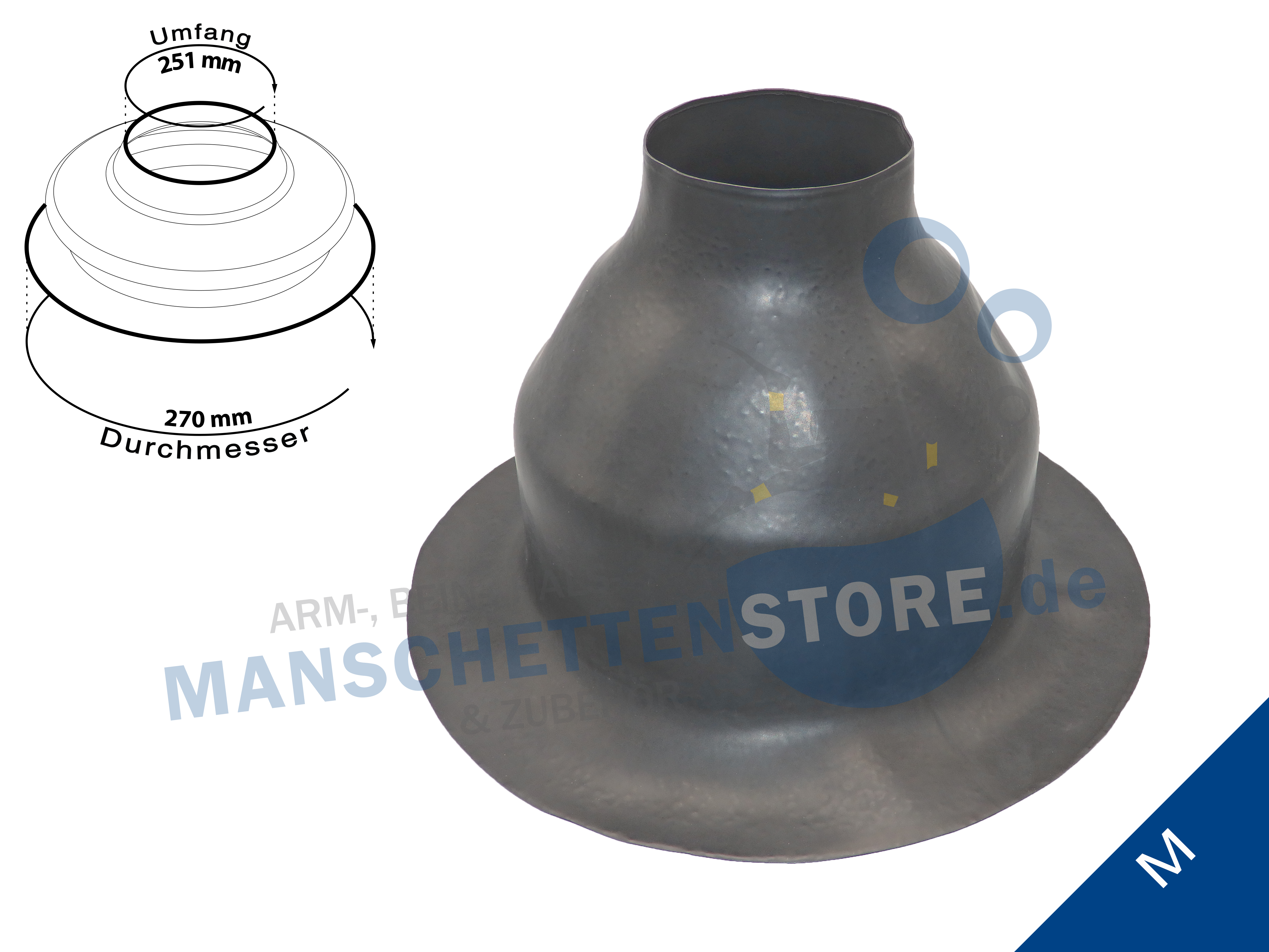 Standard Latex Hals Manschette A55 Series Größe M (0,7-1,0mm)
