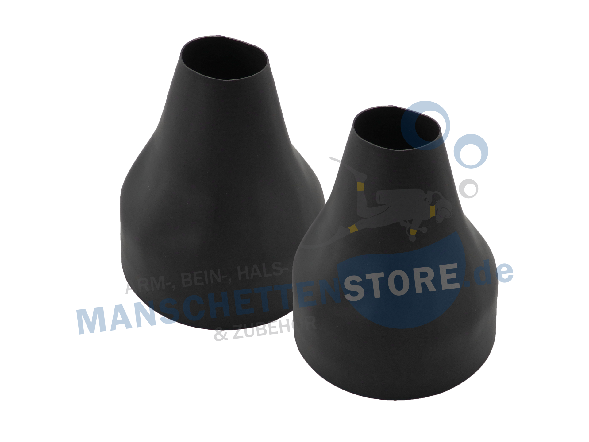 1 Paar Latex Beinmanschetten konisch