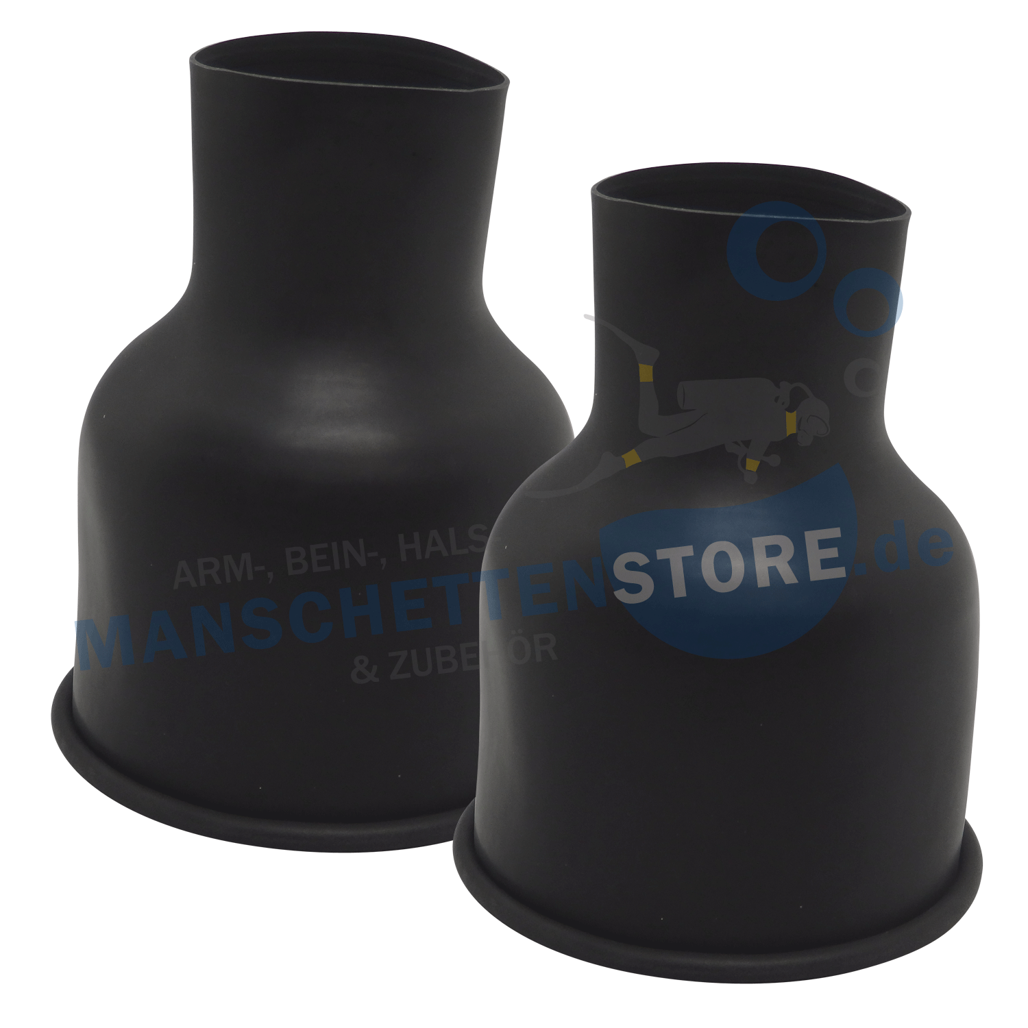 1 Paar Latex Armmanschetten Flaschenform mit gerollter Kante Größe L