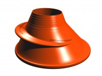 Silikon Halsmanschette Orange - Standard